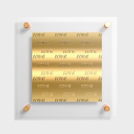 Gold Trendy Modern Love Collection Floating Acrylic Print