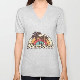 Miami beach beach city V Neck T Shirt