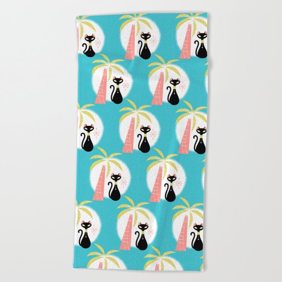 va-CAT-ions_Pattern Beach Towel
