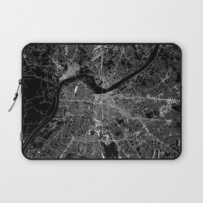 Louisville Black Map Laptop Sleeve