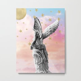 Pastel Marble Angel Starry Sky Moon Dream #1 #wall #art #society6 Metal Print | Full Moon, Romantic, Digital, Wall Decor, Marble, Unicorn Colors, Photo, Pastel Sky, Golden Stars, Stars 