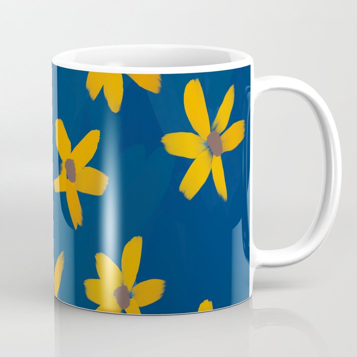 Flowers On Blue Pastel Coffee Mug
