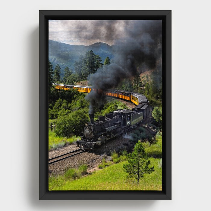 Steam Train, Durango & Silverton Railroad, Colorado Framed Canvas