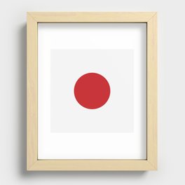 Japan Flag Print Japanese Country Pride Patriotic Pattern Recessed Framed Print