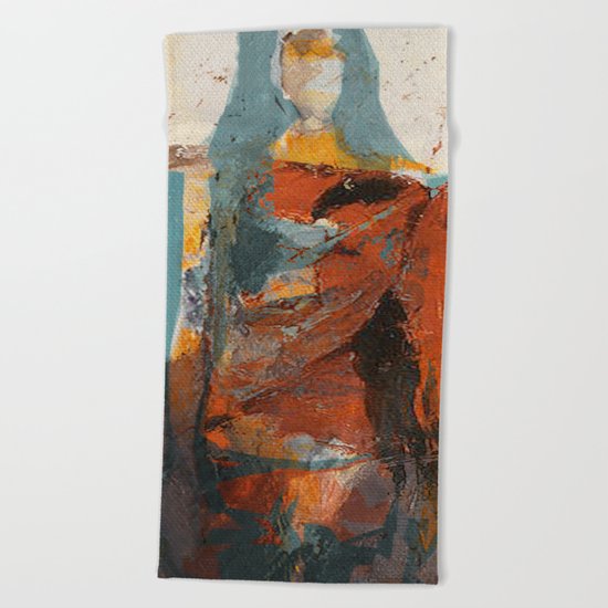 La Mujer y la Tierra Beach Towel