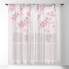 Cherry Blossom 2  Sheer Curtain