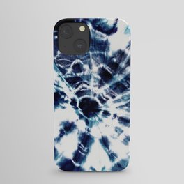 Tie Dye Sunburst Blue iPhone Case
