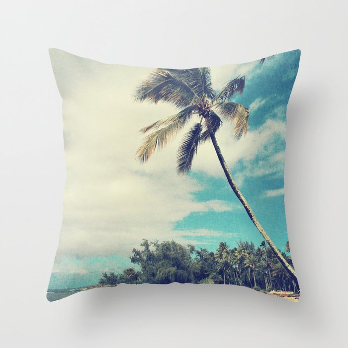 Vintage Tropics Throw Pillow