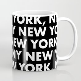 New York, NY Graphic Pattern 121 Black and White Mug