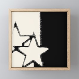 White Stars Framed Mini Art Print
