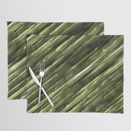 Polished metal diagonal stripes Placemat