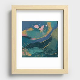 "You Are Worthy" Midnight Background Recessed Framed Print