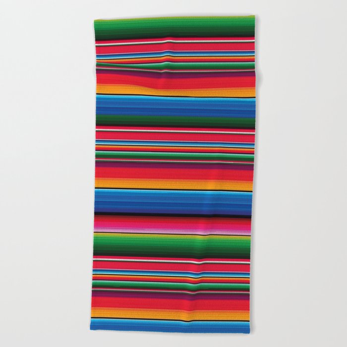 Serape Saltillo Red Beach Towel