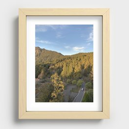 the roads of a mountain Recessed Framed Print