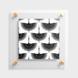 Flying crane seamless pattern Floating Acrylic Print