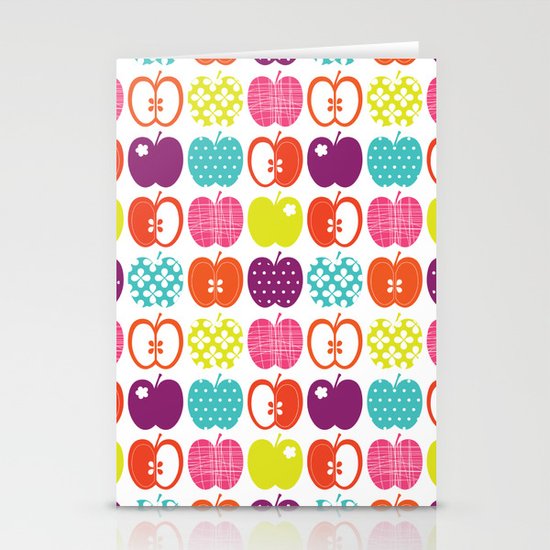 Textured Apples Stationery Cards