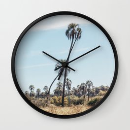 El Palmar National Park Crooked Palm Trees | Entre Rios, Argentina | Travel Landscape Photography Wall Clock