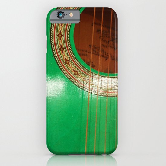 Green guitar iPhone & iPod Case