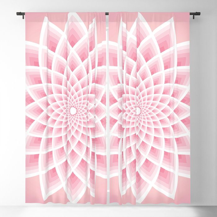 Pink Lotus Blackout Curtain