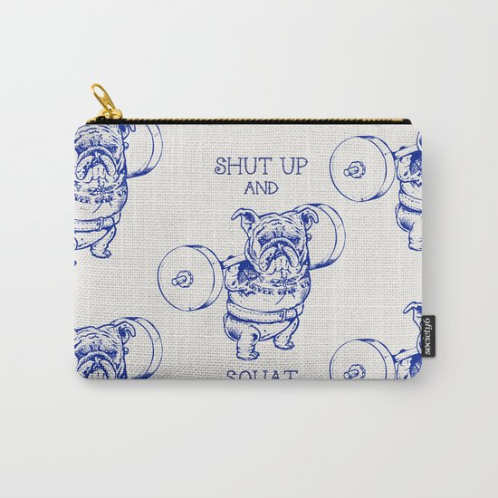 English Bulldog Squat Carry-All Pouch
