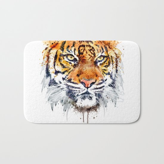 Tiger Face Close-up Bath Mat