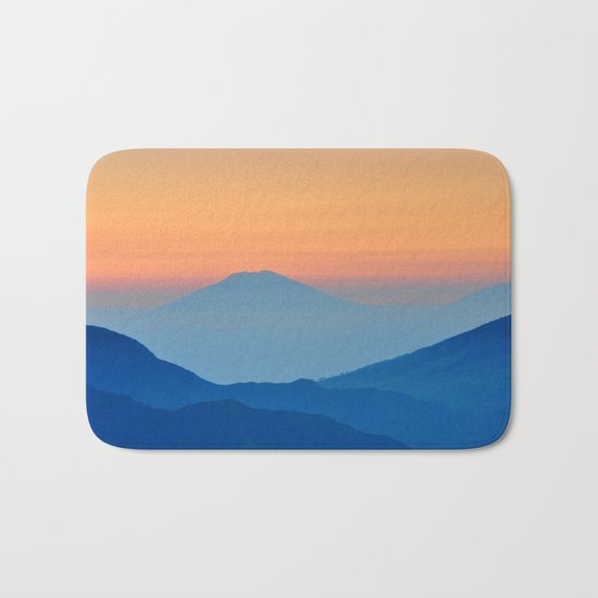 Orange Valley #mountains Bath Mat