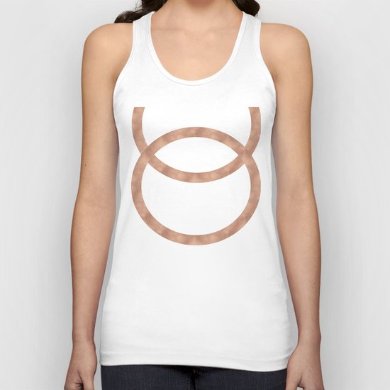 Rose gold circles of infinity Unisex Tank Top