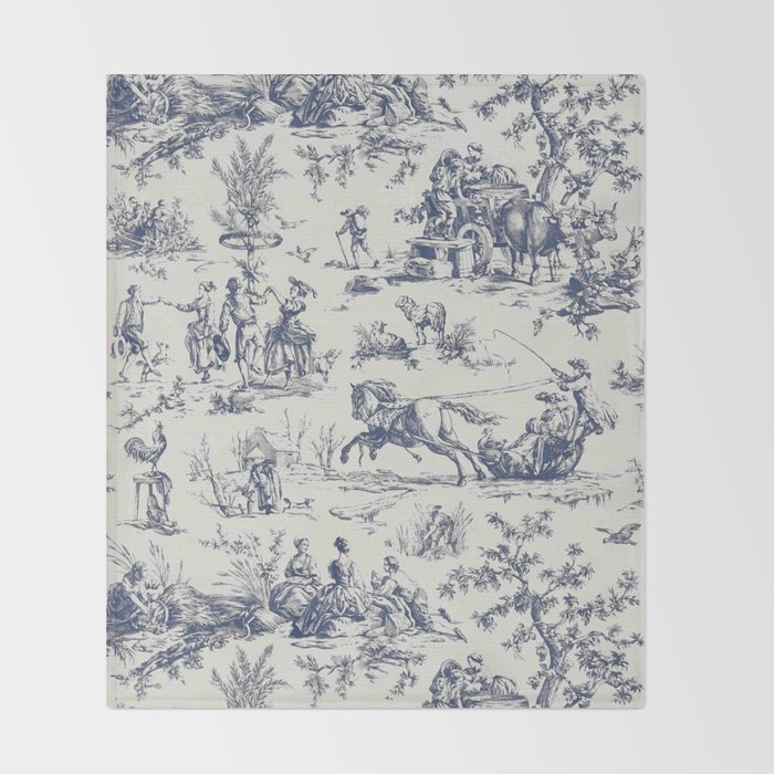 dior toile de jouy blanket