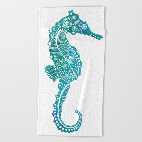 Seahorse Love Beach Towel