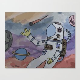 Peace Out, Astronaut! Canvas Print