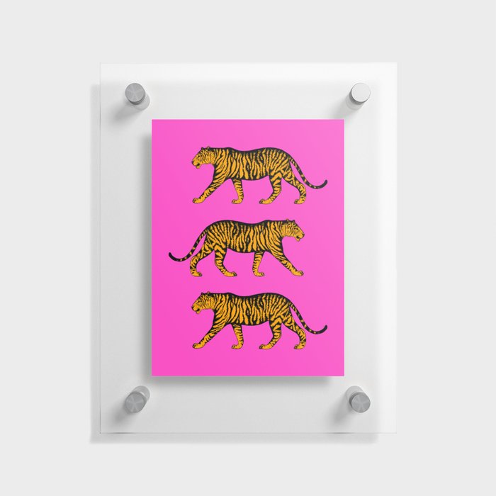 Tigers (Magenta and Marigold) Floating Acrylic Print