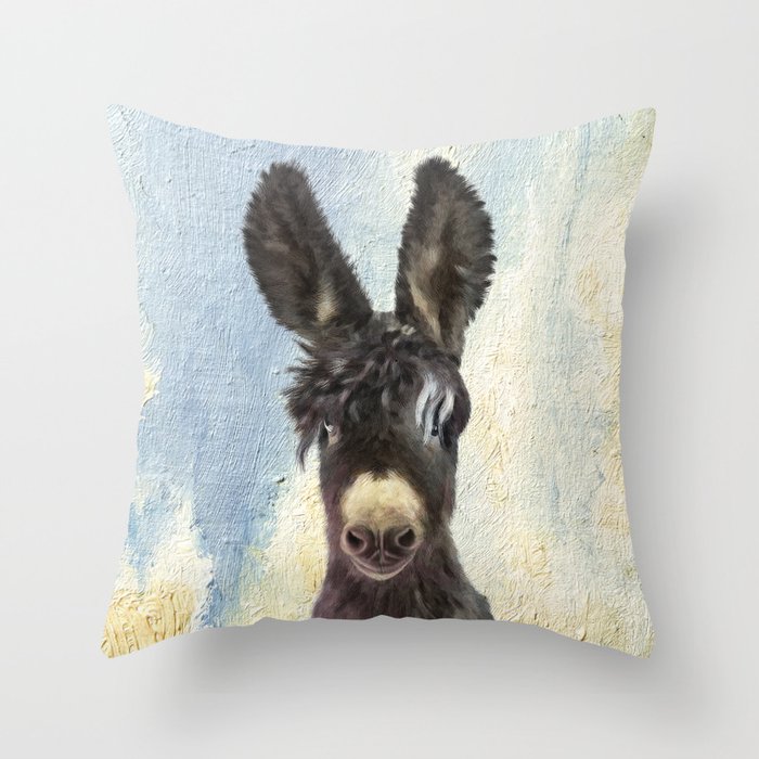 Donkey Throw Pillow