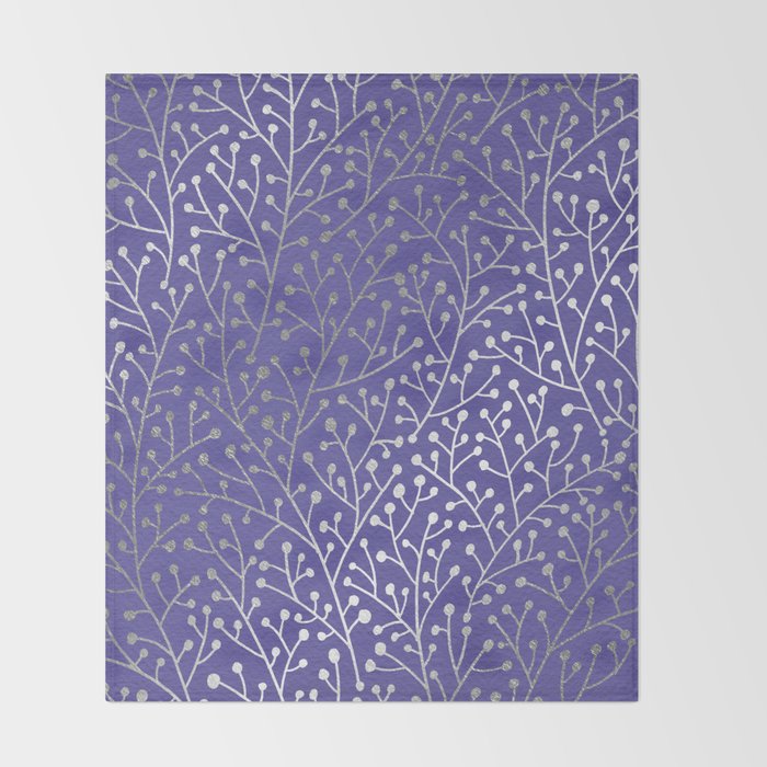Periwinkle Berry Branches Throw Blanket By Catcoq Society40 Custom Periwinkle Throw Blanket Periwinkle Berry Branches Throw Blanket By Catcoq Society40 Custom Periwinkle Throw Blanket