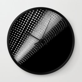 Abstract black and white fine art print / Minimal colander dots Wall Clock