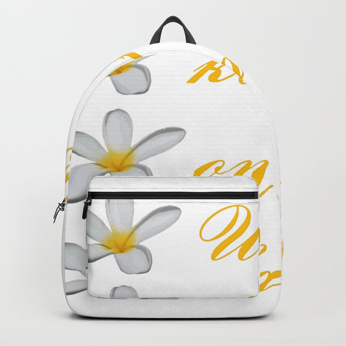 Hawaiian Text Ukuli i Ka Pua Onaona I Ka Mau u Backpack by taiche