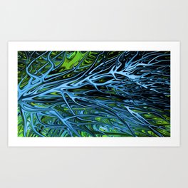 Emerald Ice Lightning V by Chris Sparks. Art Print