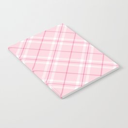 Blush Pink Plaid Notebook