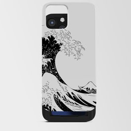 The great wave off Kanagawa - Black iPhone Card Case