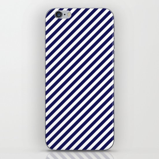Classic Stripes in Navy + White iPhone & iPod Skin