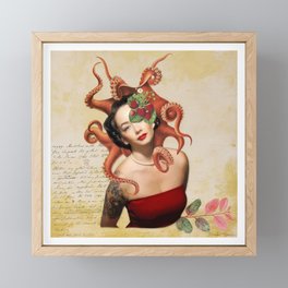 Octopus Lady Framed Mini Art Print