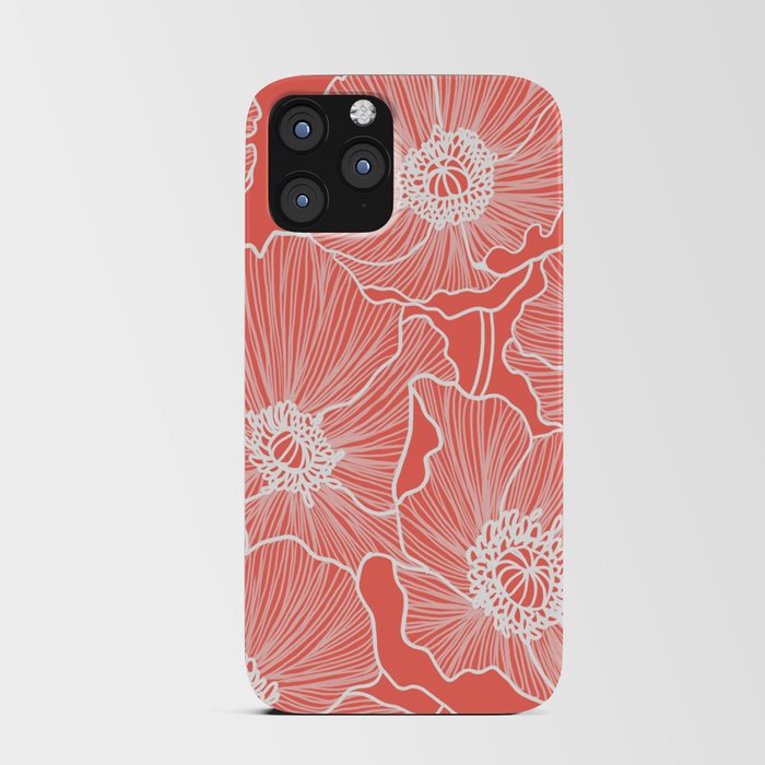 Coral Poppies iPhone Card Case