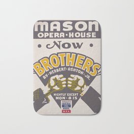 Mason Opera House Brothers By Herbert Ashton Jr USA Federal Theatre Project Wpa Bath Mat