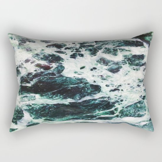 Green Marble Rectangular Pillow