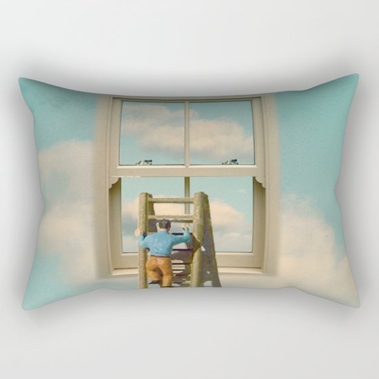 Window cleaner in the sky 02 Rectangular Pillow