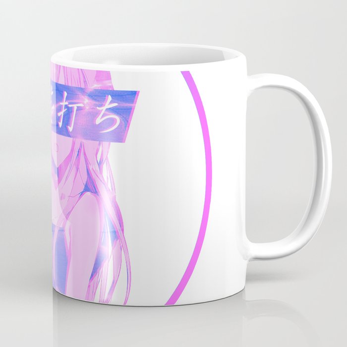 Waves Pink Sad Japanese Anime Girl Aesthetic Coffee Mug By Poser Boy Society6