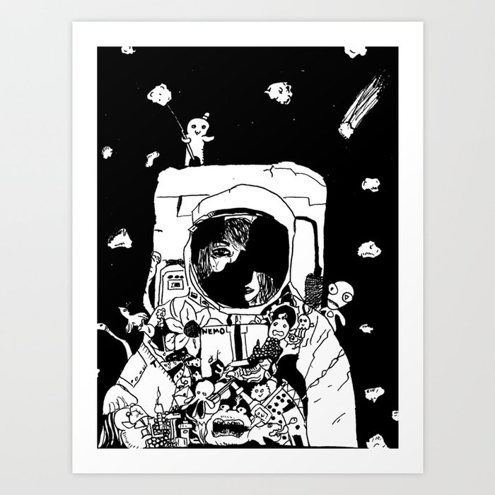 Lost & found space cadet Art Print
