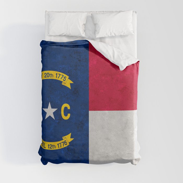 Flag of North Carolina Duvet Cover
