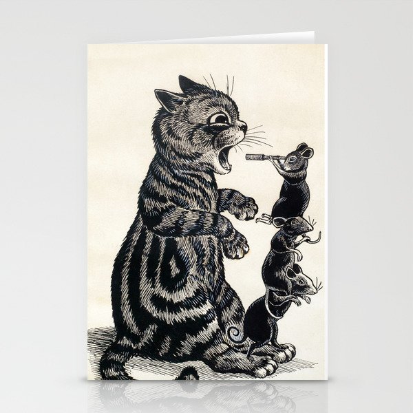 Open Wide by Louis Wain Stationery Cards