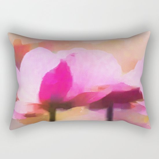 Anemone abstract hand painted Rectangular Pillow