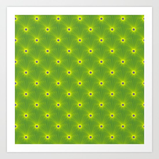 Yellow and Green Color Explosion Tiled Art Print
